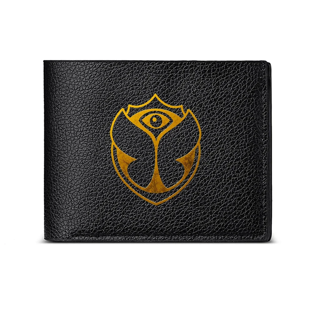 Golden Eye Shield Men's Wallet Card Holder, Casual Business Fashion Statement Accessory, Elegant Minimalist Style Modern Look