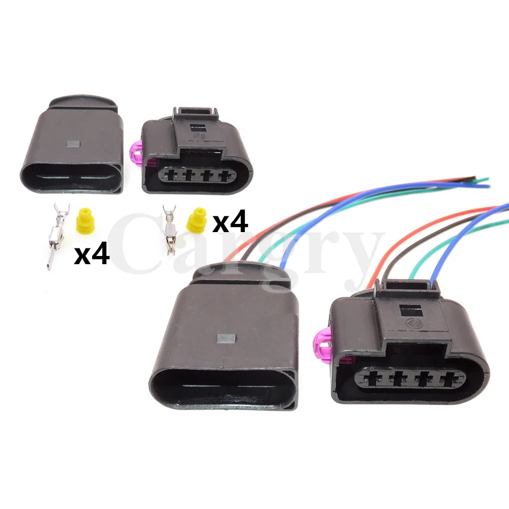 1 Set 4P Auto Ignition Coil Plug Socket Connector AC Assembly for VW Audi 1J0973724 1J0973824 638245-1 1534159-1