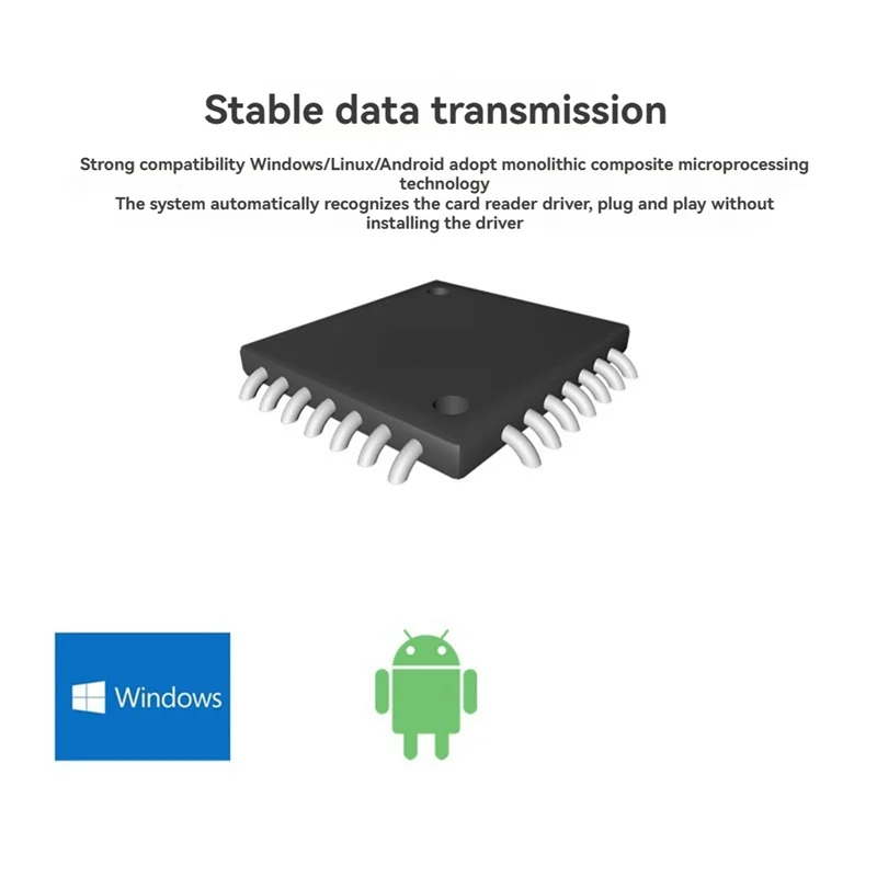 

B27B USB RFID Reader IC Card Reader Contactless Smart Card Reader HID Driver-Free Support Window Linux Android System