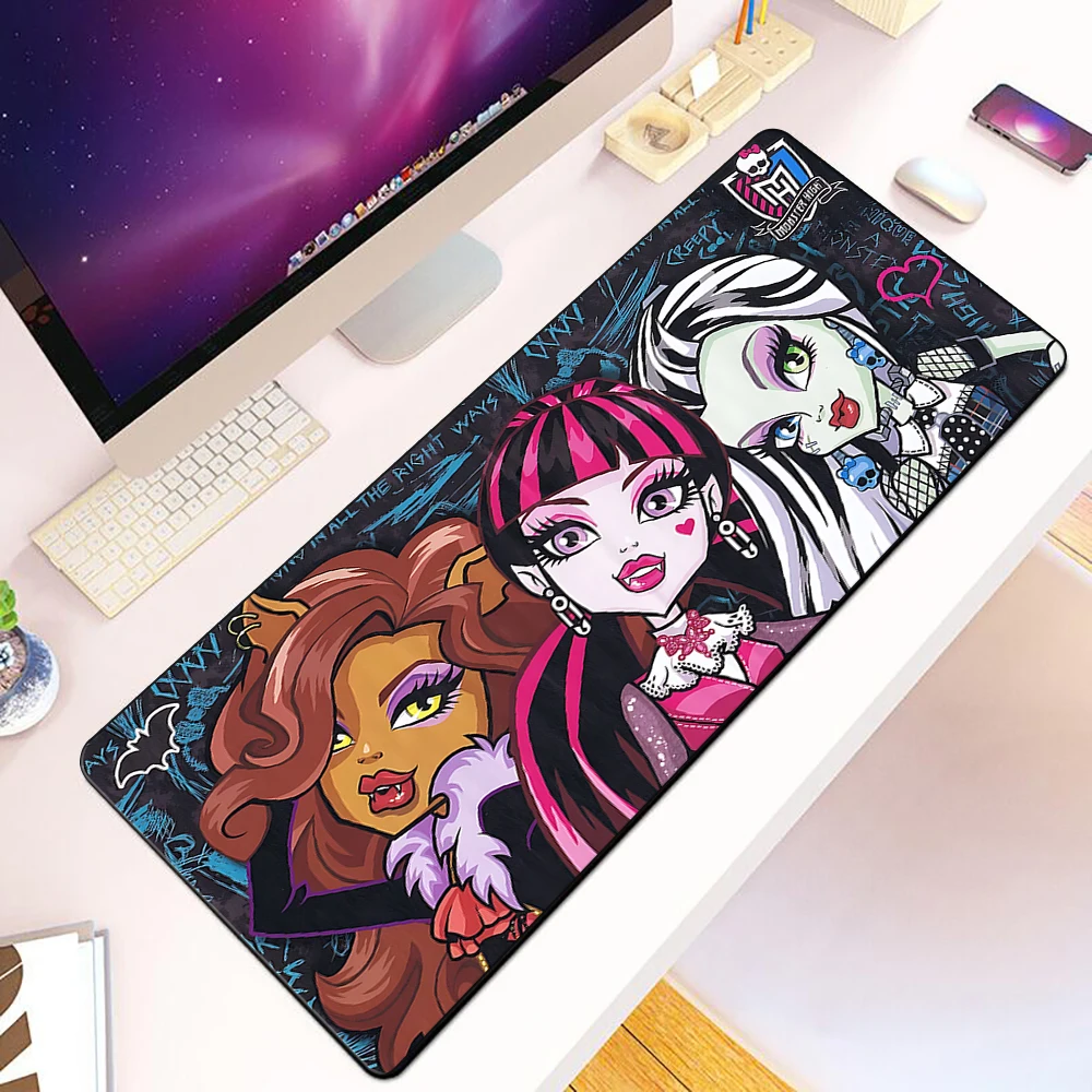 

Cartoon Sci-Fi M-Monsters Mousepad HD Printing Computer Gamers Locking Edge Non-slip Mouse Pad XXL90x40cm Keyboard PC Desk Pad