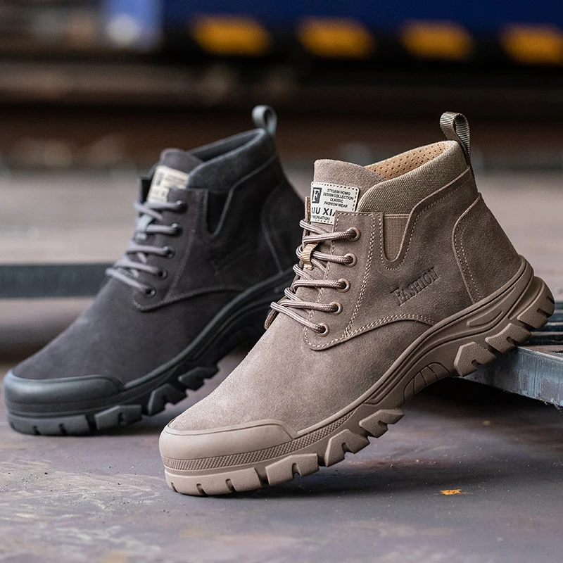 Work SafetyShoes For Men Anti-puncture Indestructible Work Shoes Fashion work shoes Outdoor Work Shoes Steel Toe Cap boots