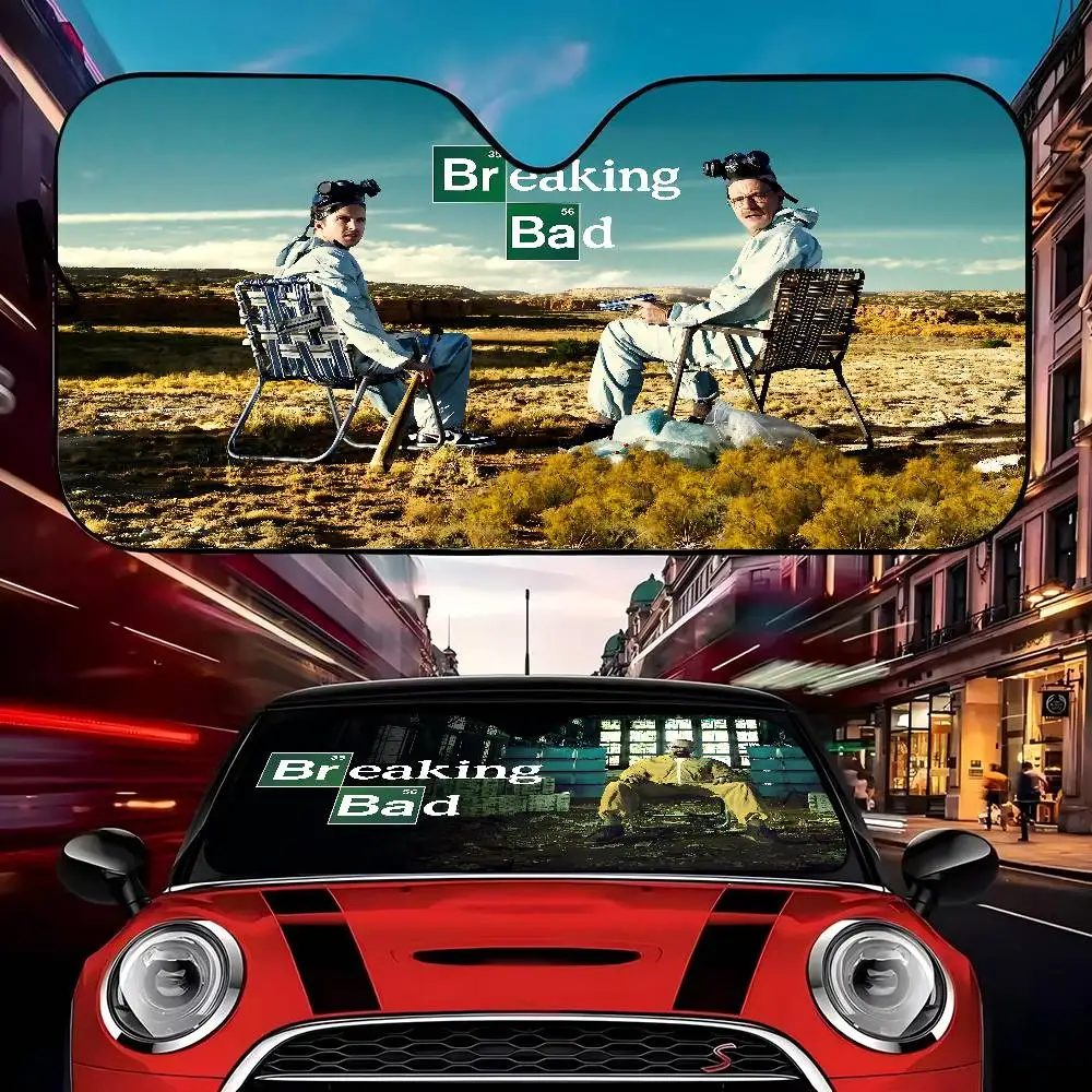 

Classic Movies B-Breaking B-Bad Car Windshield Funny Sun Shade Foldable UV Ray Sun Visor Protector Sunshade For Front Window
