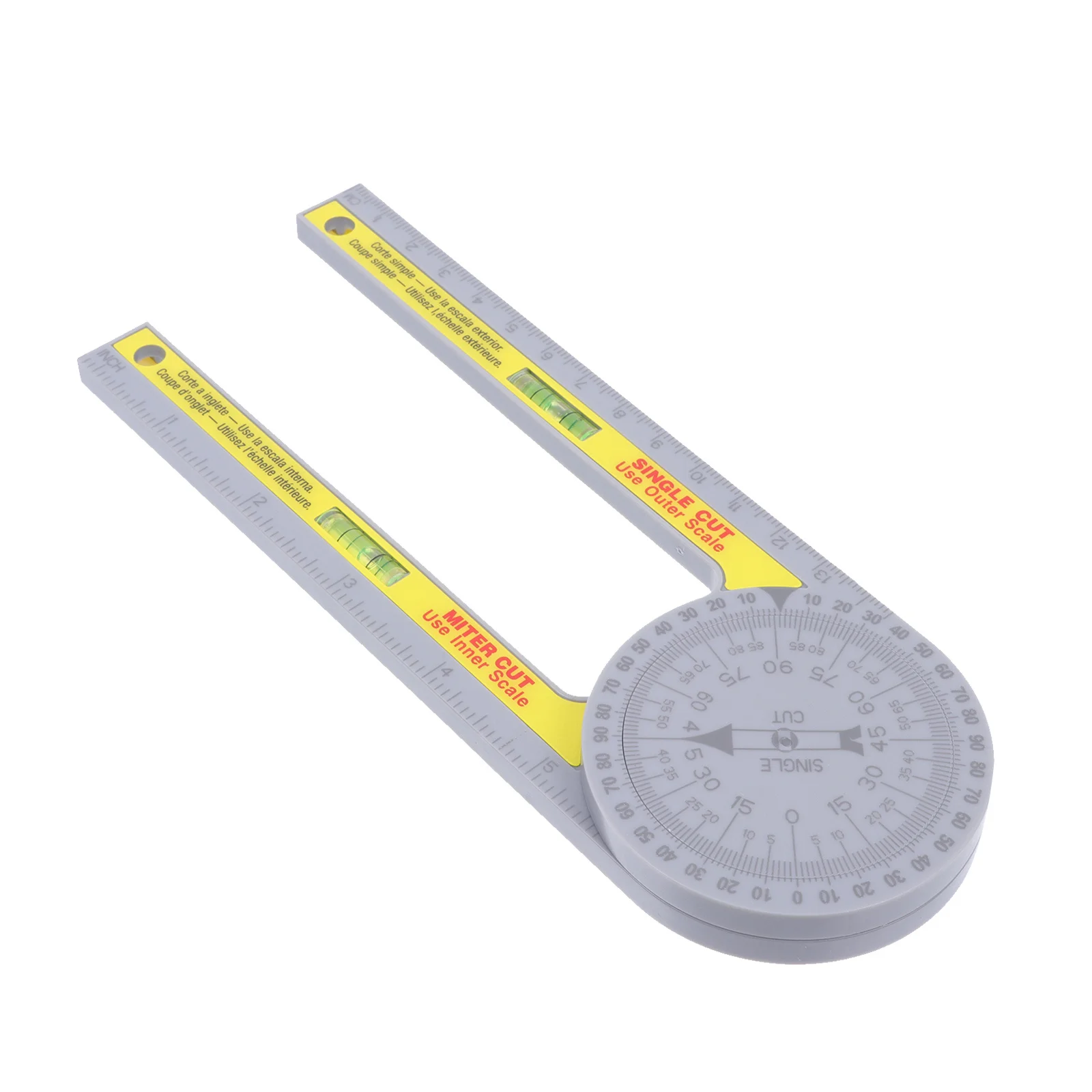 

Plastic Miter Protractor with Two Scales Easy Reading Angle Ruler for Woodworking Carpentry Plumbing Use Plastic Protractor