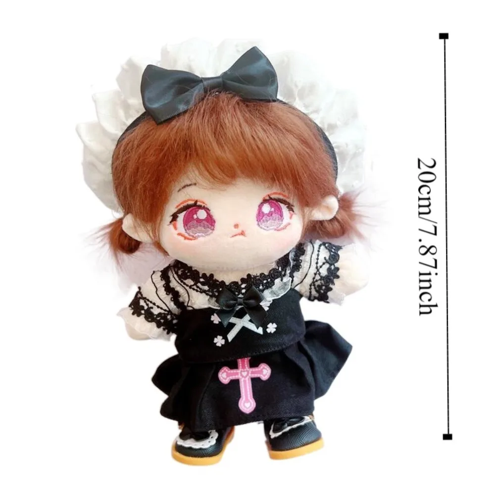 Cross-Dressing Maid Dress 20cm Cotton Clothes Outfit Lolita Cotton 's Clothes Kawaii Mini Clothes 20cm Cotton