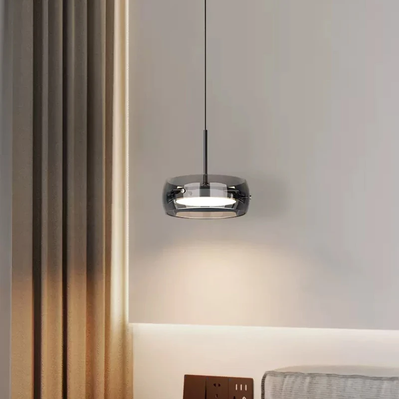 

Nordic Minimalist Glass Pendent Lamp, Minimalist Light Luxury Style Lighting Fixtures for Bar Counter Parlor Bedroom Bedside
