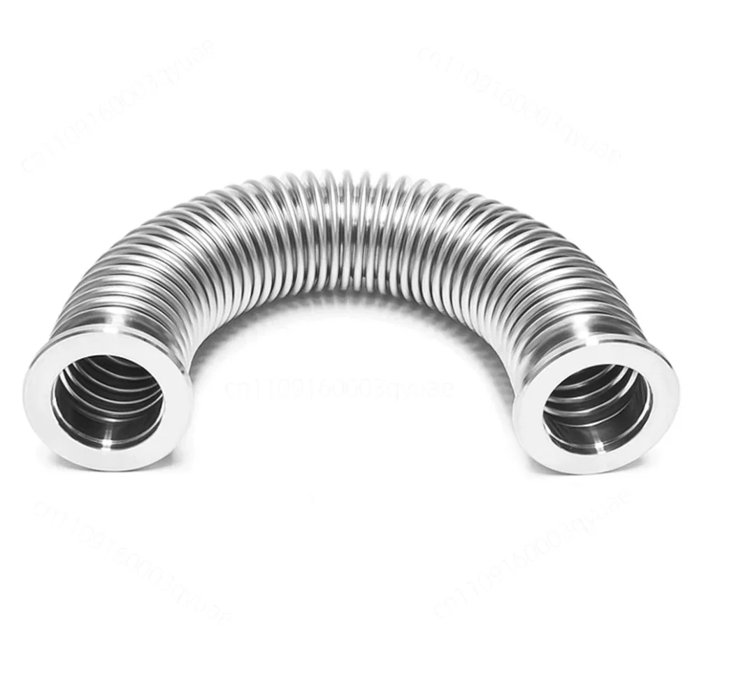 KF/NW Bellows Vacuum Fitting Flexible Corrugated Hose Forged Bellows Stainless Steel SS304 Spiral Tube Bendable Not Retractable