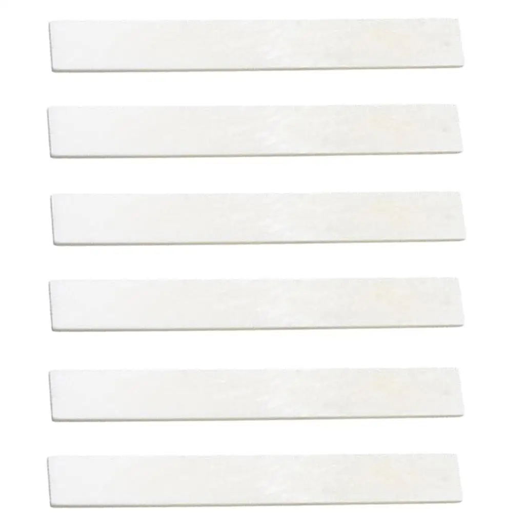 Unbleached Bone Nut Pack 6 Pieces Guitar Bass Banjo Nut Acoustic Replacement for Classical Mandolin Ukulele Luthier