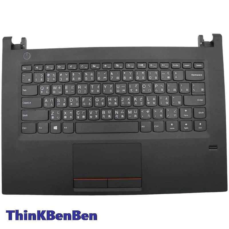 TW Traditionnel Clavier Noir Majuscule Palmrest Shell Cover avec FPR Pour Lenovo Vouvriers 14IKB E42-80 5CB0M31774