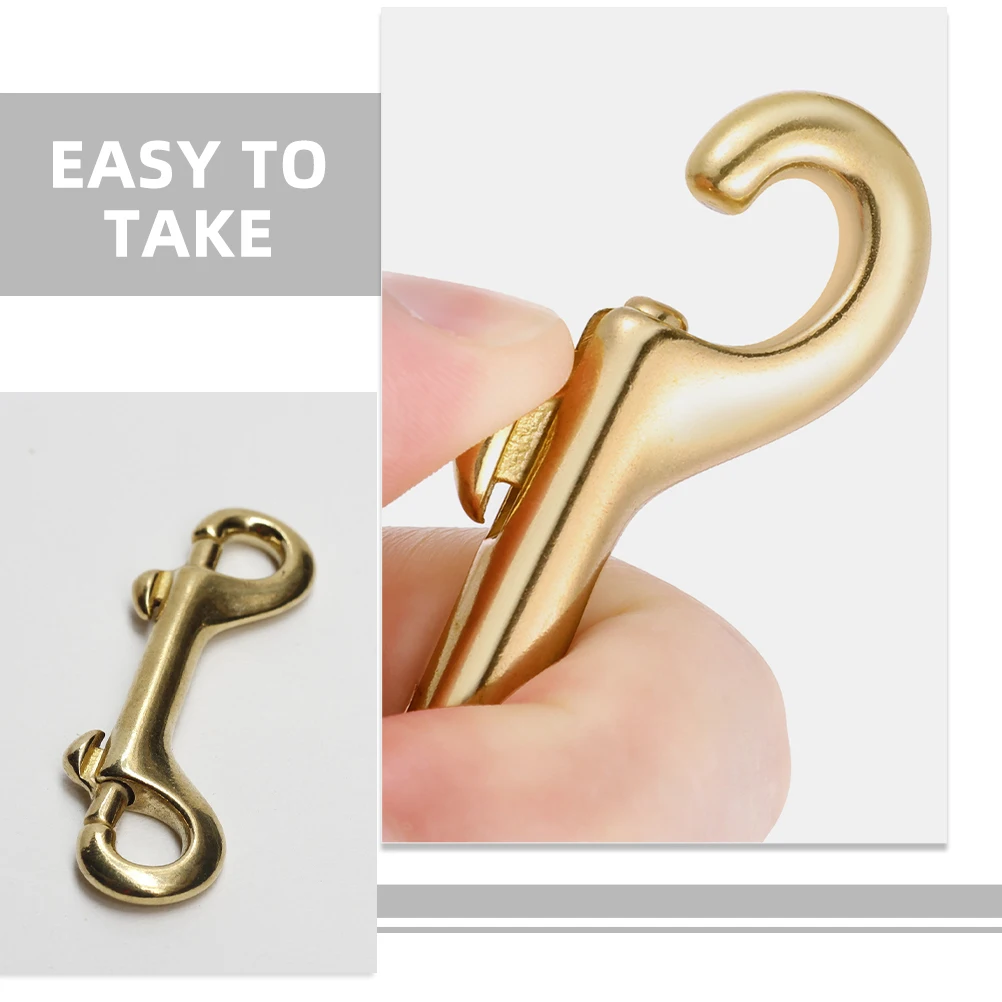 Крючок с двойной головкой, двусторонняя пряжка, болт, карабины, детали сумки, аксессуары, латунный карабин, держатель для ключей, зажимы для дайвинга, багаж