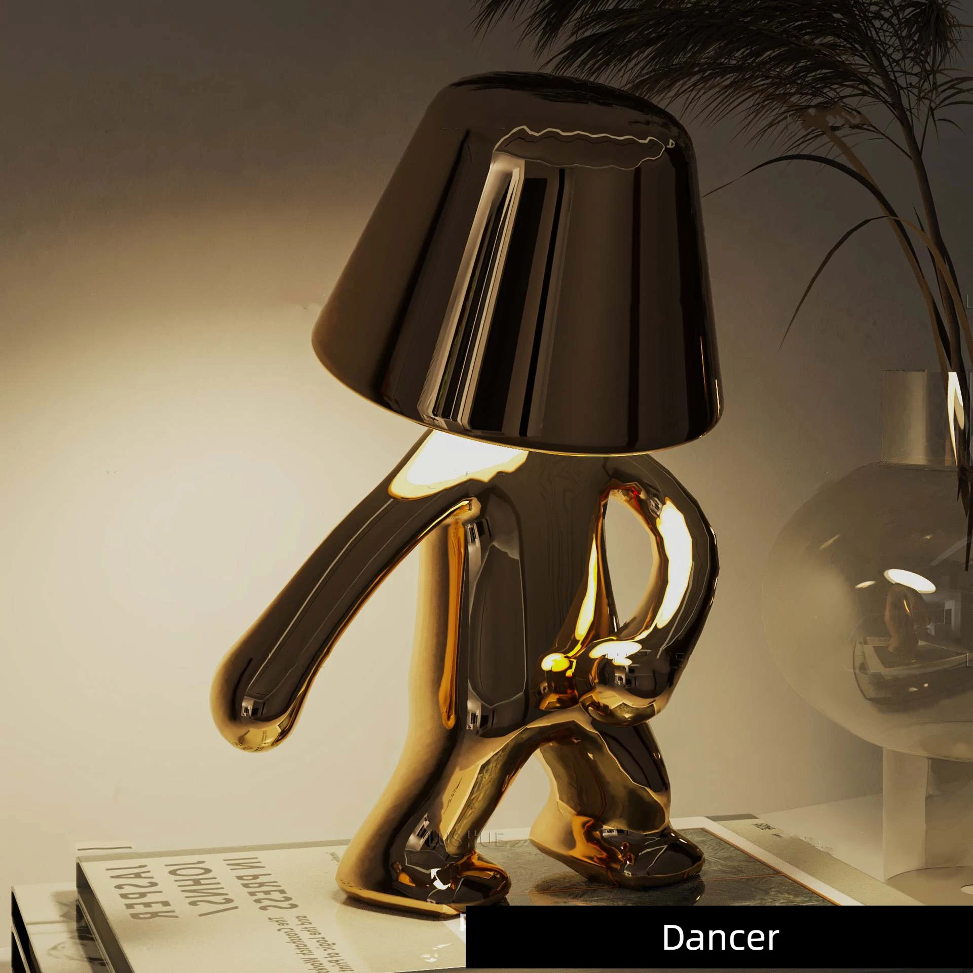 Electroplated statue table lamps are used for living rooms, bedrooms, offices, study rooms, handicrafts, and new home decor