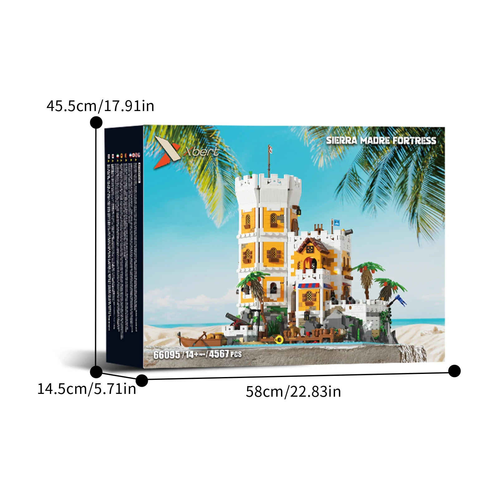Nieuwe 4567PCS middeleeuwse Piratenserie MOC Sierra Madre Fortress model DIY creatieve ideeën kind Speelgoed Assemblage Puzzel Verjaardagscadeau