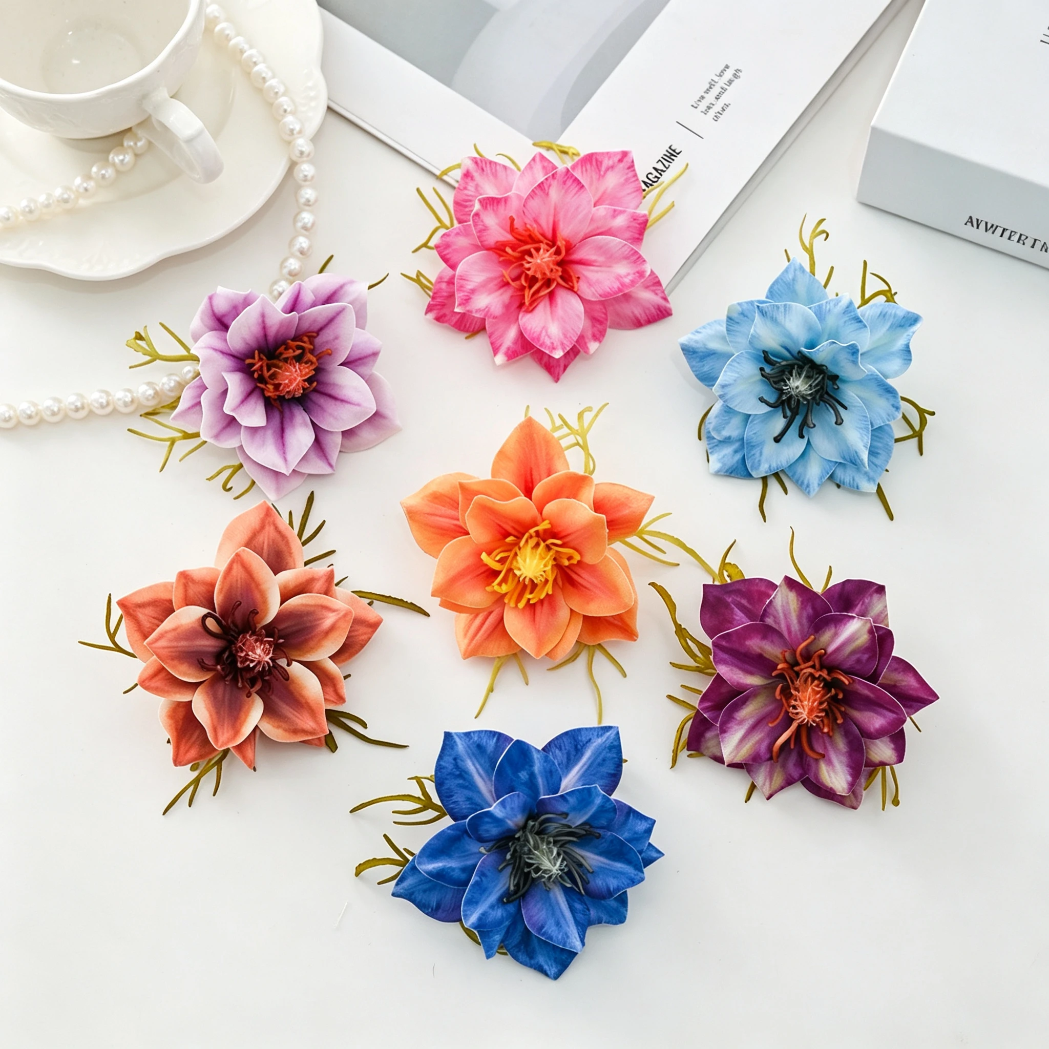 5/10 Stück künstliche Blumenköpfe aus Seide für Heim, Zimmer, Tischdekoration, Hochzeitskranz, Garten, Hof, Bogen, Party, Vase, DIY-Geschenk, Süßigkeitenbox, Requisiten – Detail 4