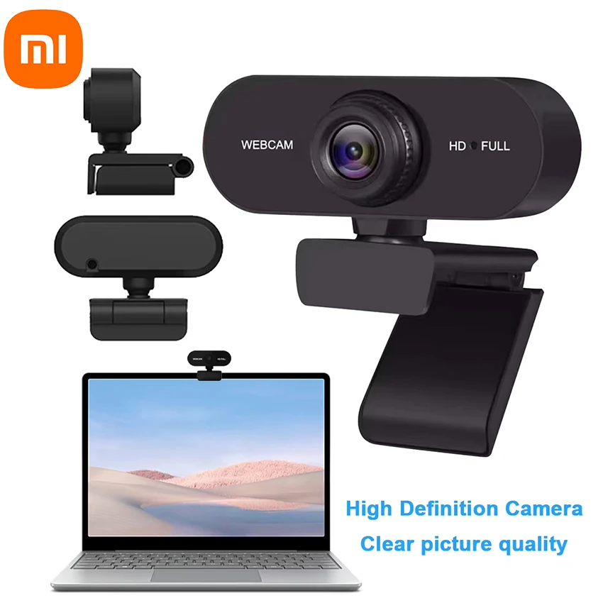 Xiaomi Online Course Webcam 1080P Camera Camera With Microphone USB Plug PC Mac Laptop Desktop Live Video Call Work Mini Camera