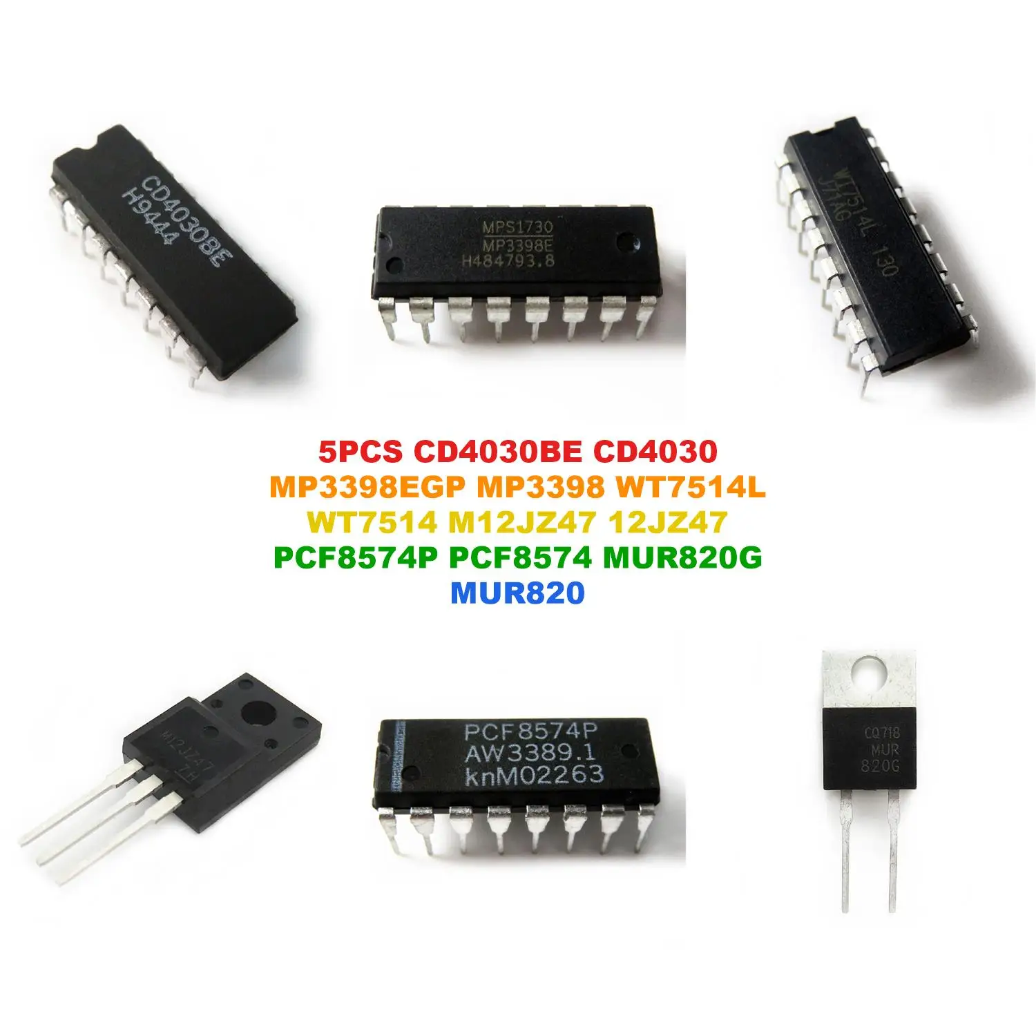 CD4030BE CD4030 MP3398EGP MP3398 WT7514L WT7514 M12JZ47 12JZ47 PCF8574P PCF8574 MUR820G MUR820