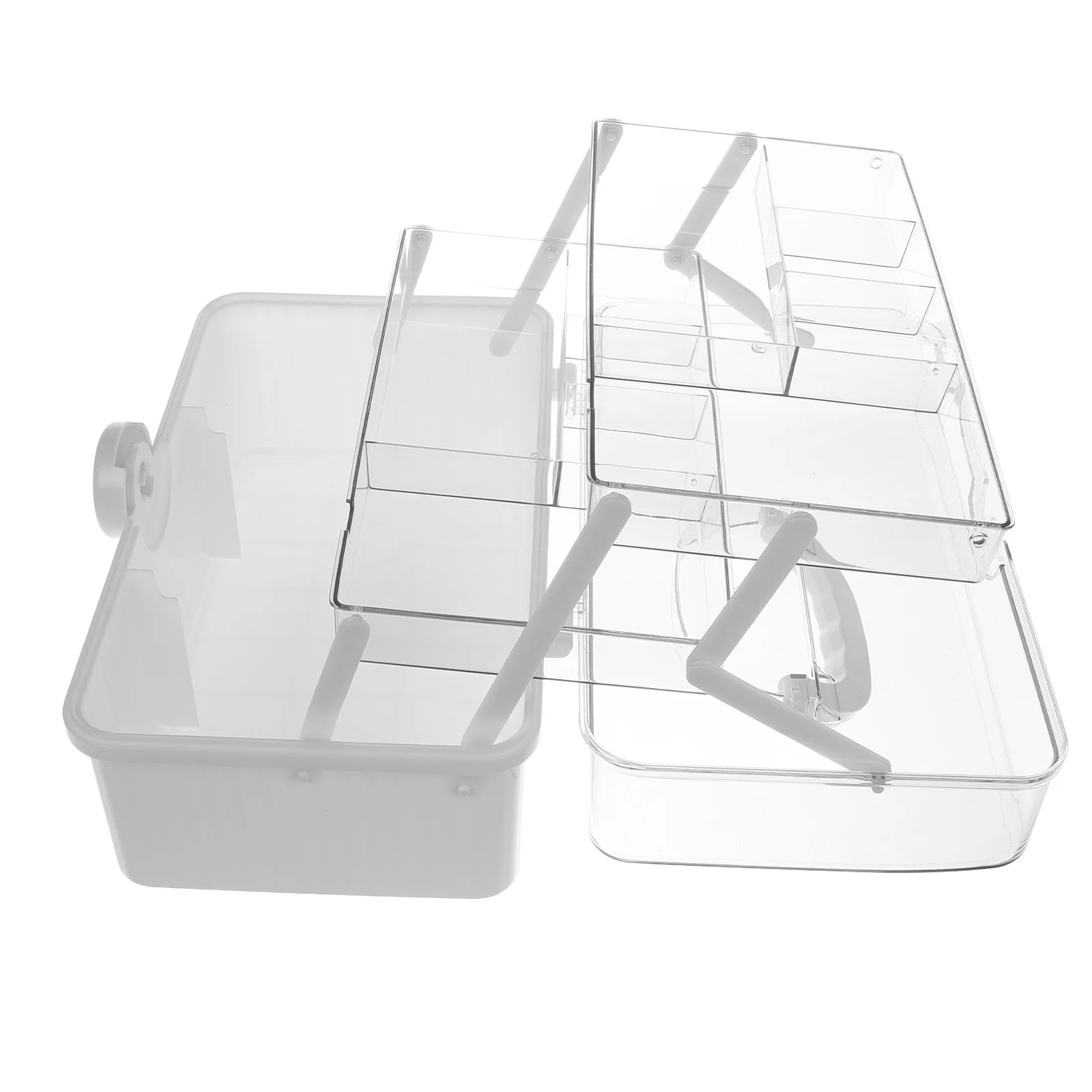 صندوق طبي ذو سعة كبيرة منظم بمقبض محمول صندوق تخزين الأدوية للسفر والمنزل للاستخدام المنزلي حاوية تنظيم الأدوية #1