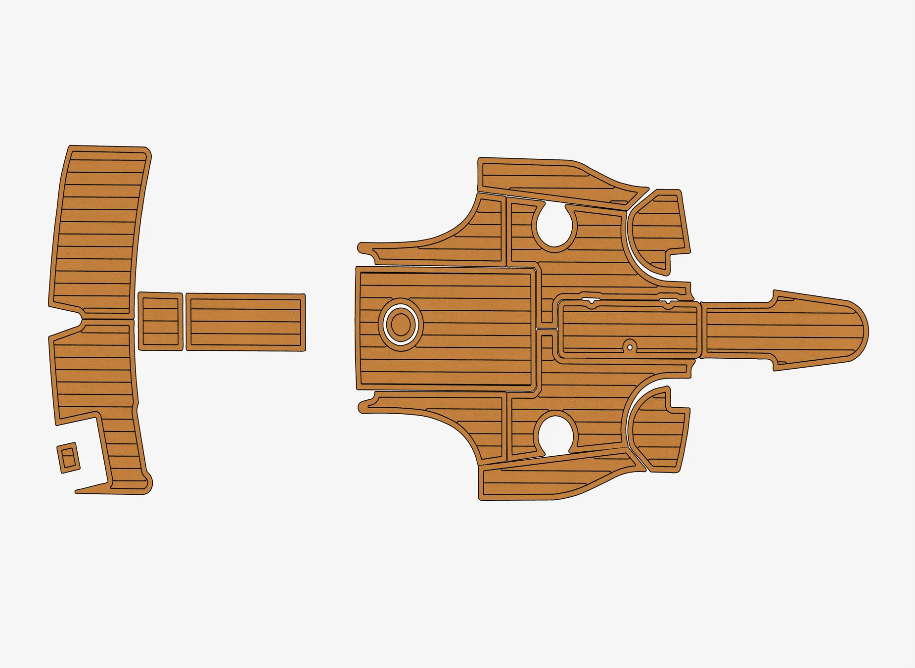

Самоклеящийся морской коврик из искусственного тикового этиленвинилацетата — 2007-2008 Glastron 235 GLX 6 мм (1/4 дюйма), нескользящая настилка для лодки для кабины