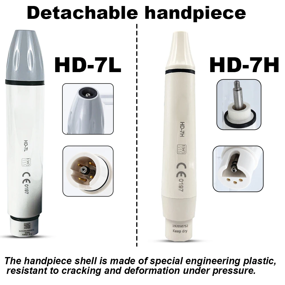 Dental Built‑in Ultrasonic Scaler V2 V2LED Detachable Handpiece Fit HD‑7H HD‑7L for Dental Chair Unit Teeth Calculus Cleaning