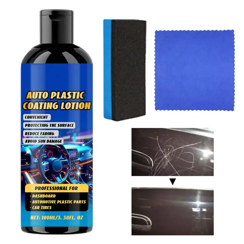 

Scratch Remover For Vehicles 100ml Car Paint Deep Scratch Repair Agent With Sponge And Towel Car Repair Scratch Remover Car