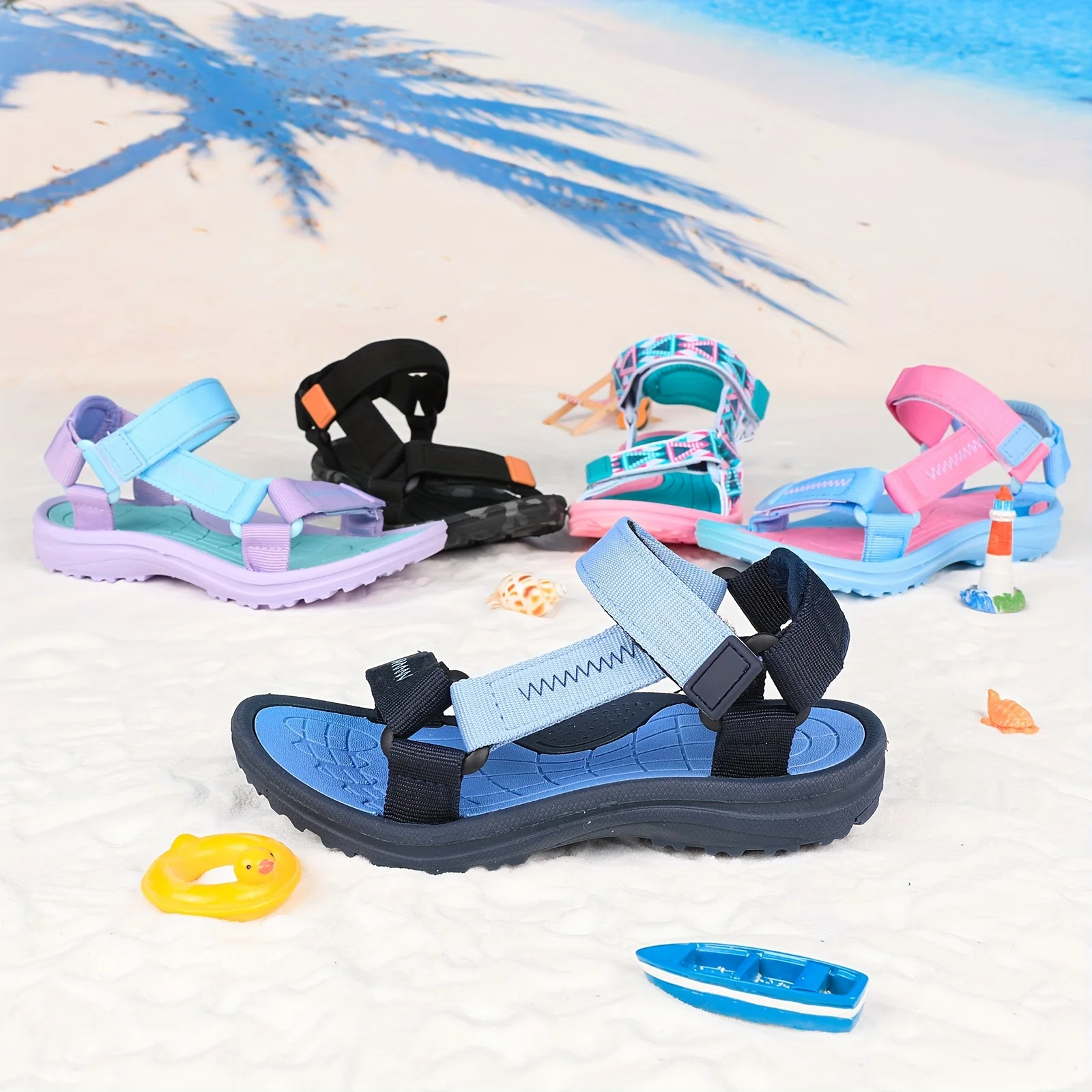 

Kids Shoes Breathable Lightweight Open Toe Sport Sandals For Children's Girls Boys Trendy Non-slip Soft Sole Outdoor Beach