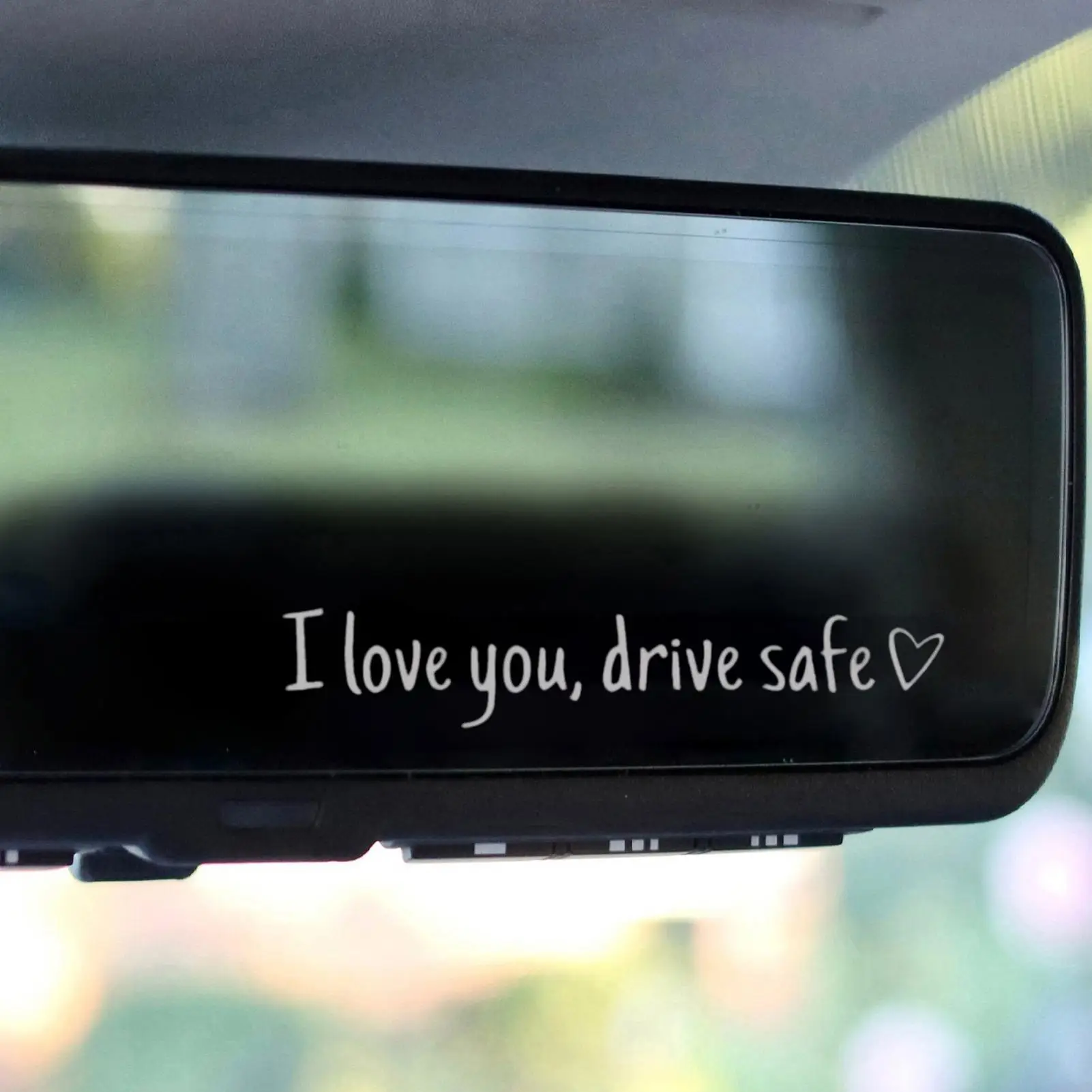 Rearview Mirror Decal Drive Safe Interior Decor Auto Decorative Mirror Stickers For Truck Auto Motorbike Sedan SUV Pickup
