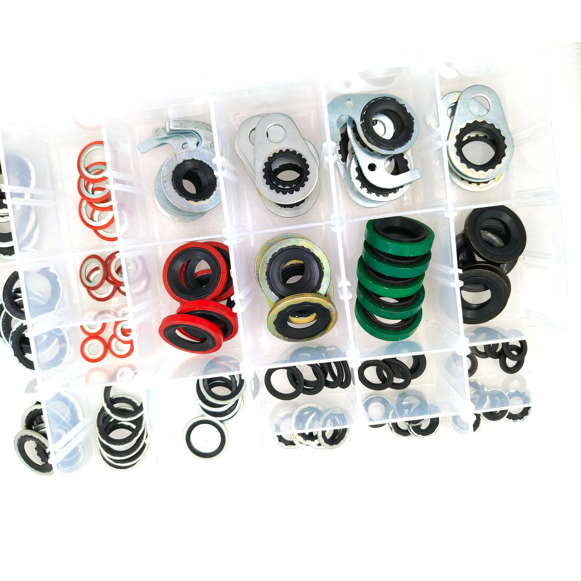 110pcs A/C System Sealing Gaskets Stamps Compressor Expansion Valve Pipe Head Sealing Washer Ring Repair Parts