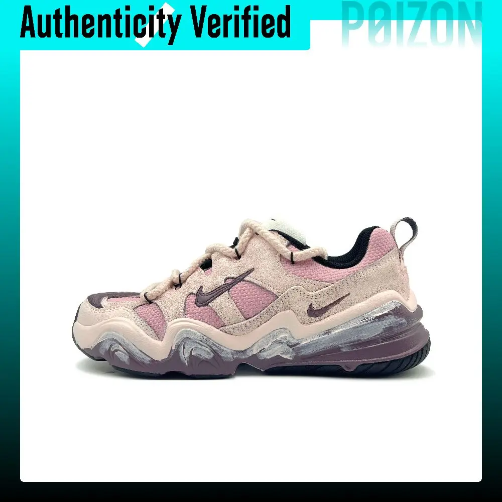 Nike Tech Hera Peach Paste Rhyme Suede Fashion Trend Abrasion Resistant Low top Casual Shoes Unisex Pink dr9761-101（team1409-）
