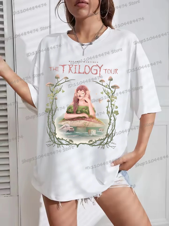 

T-shirt Melanie Martinez The Trilogy Tour Manga Style Y2K Tops Women Short Sleeve Streetwear Music Album Fan Gift Cotton Tshirts