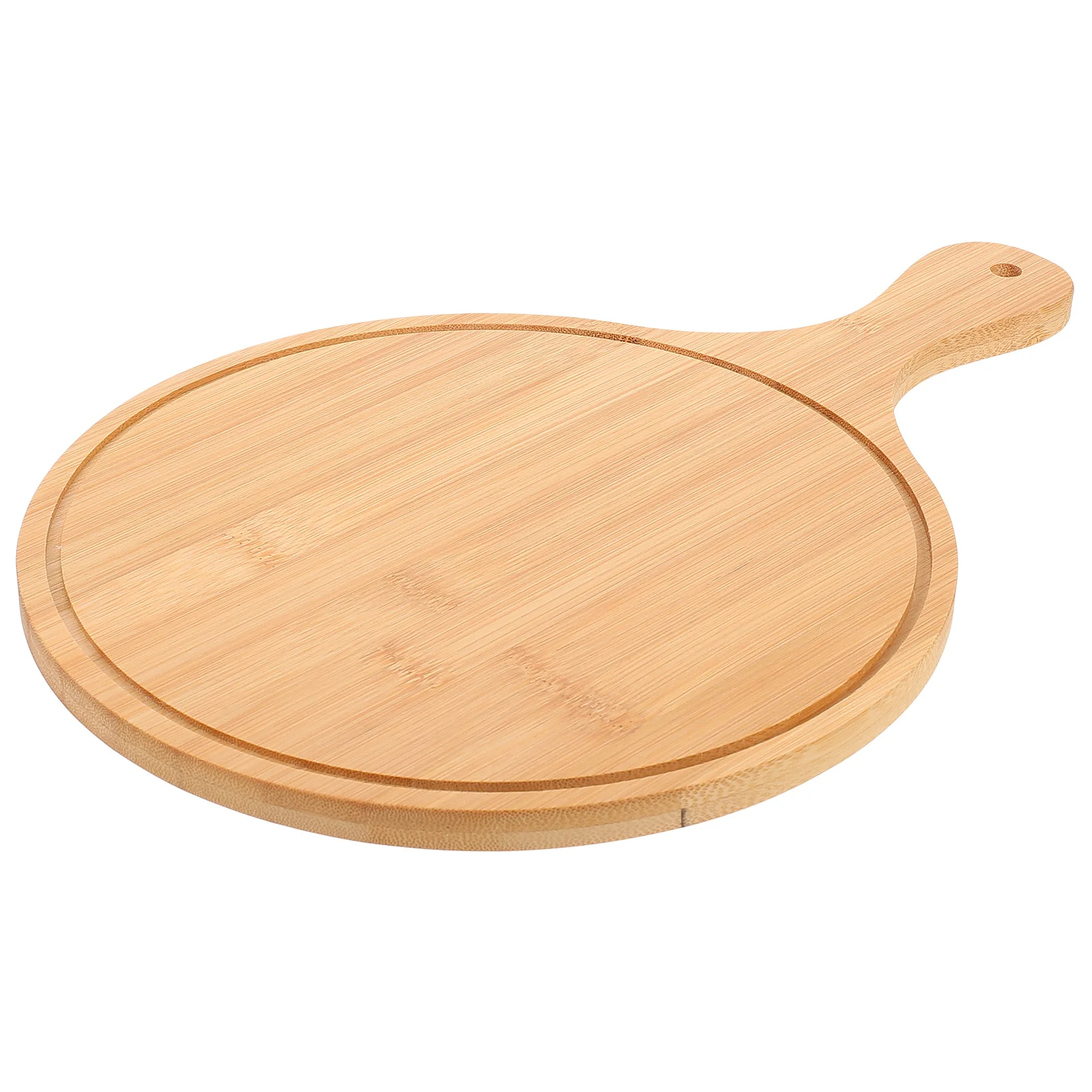 

Bamboo Pizza Plate Tray Round Charcuterie Board Food Serving Trays Kitchen Gadgets Safe Material Health Storage
