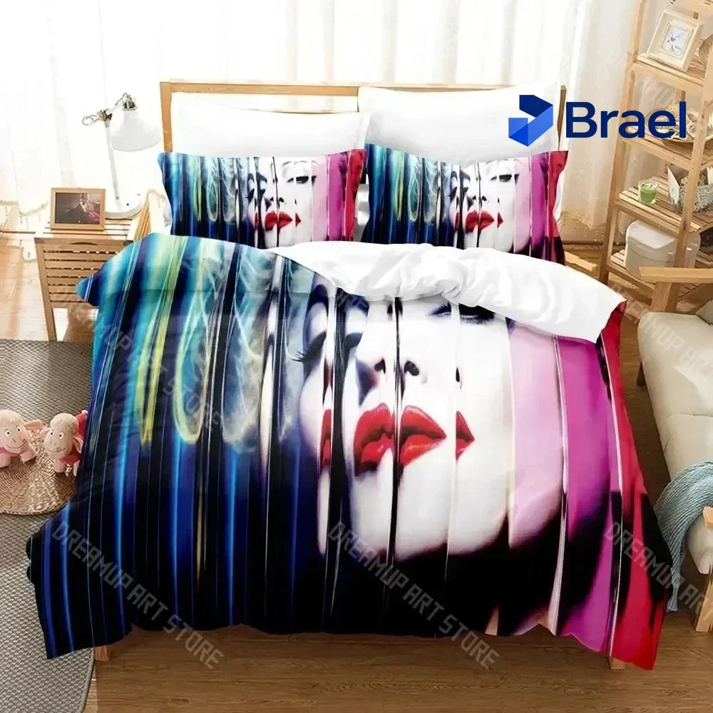 Exquisite 3D Print Madonna Confessions Tour Bedding Set Boys Girls Twin Queen King Size Duvet Cover Pillowcase Bed Boys Adult B