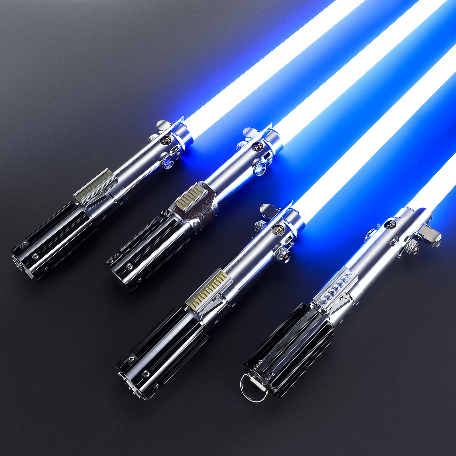 DamienSaber Graflex Luke EP7 Lightsaber Force Heavy Dueling Lightsaber Metal Hilt Infinite Color Changing with 34 Sound Fonts