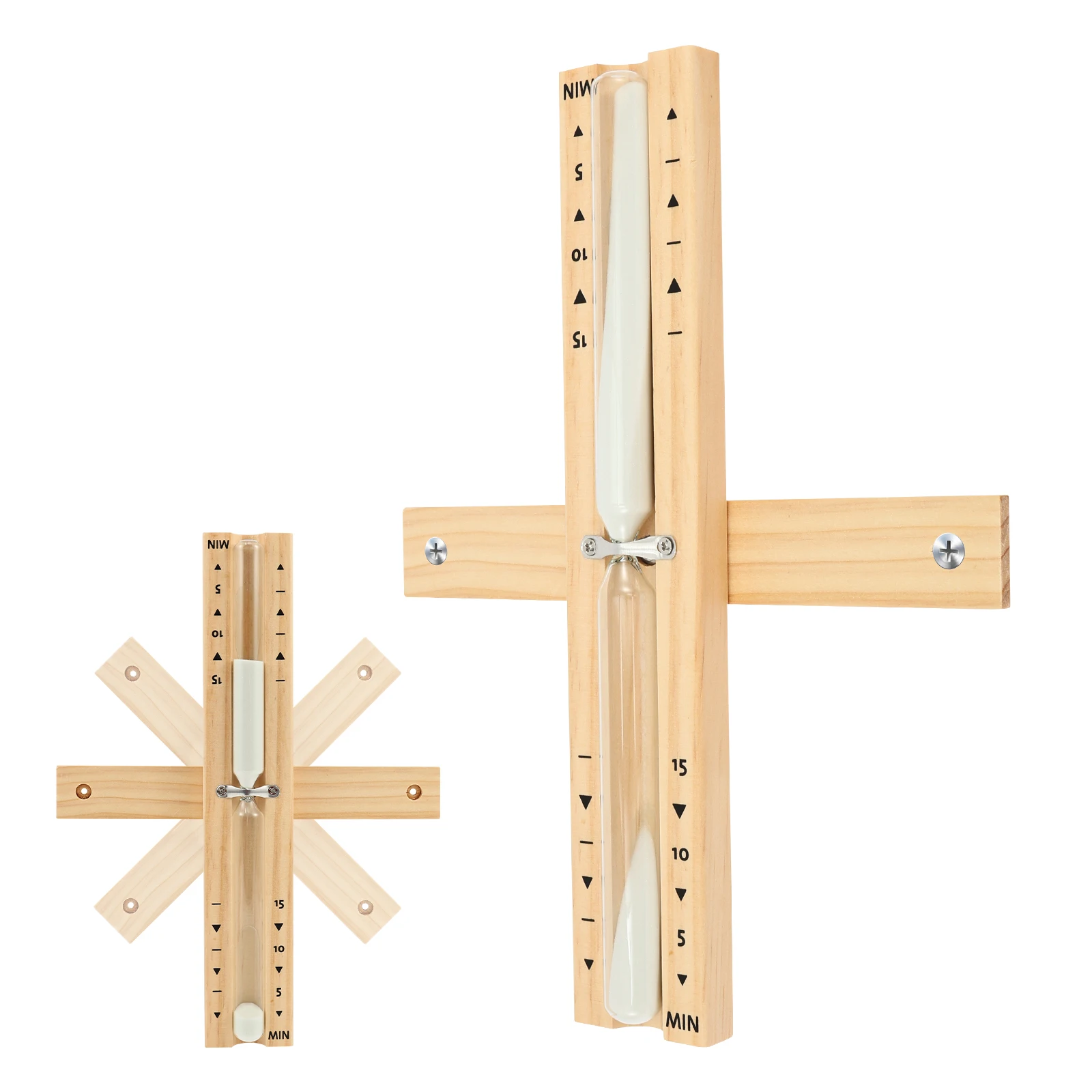 15 Minute Hourglass Wooden Rotating Timer Wall Mountable Sauna Hourglass Sand Timer Hourglass Timer for Gym Sauna Room and Yoga