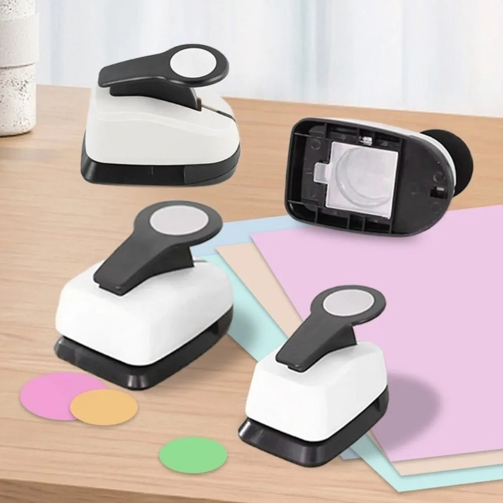 

9/16/25 Mm Shape Hole Punch Press-Type Labor-saving Embossing Machine Comfortable Grip Handmade Paper Label Punch Student Gift
