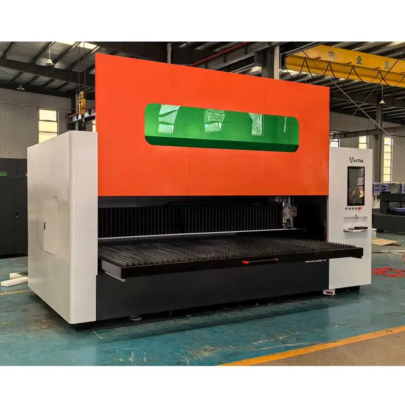 CNC Metal Fiber Laser Cutting Machine, 8% Off, Proteção completa fechada, para folha de alumínio de aço grosso, 12000W, 3000*1500mm