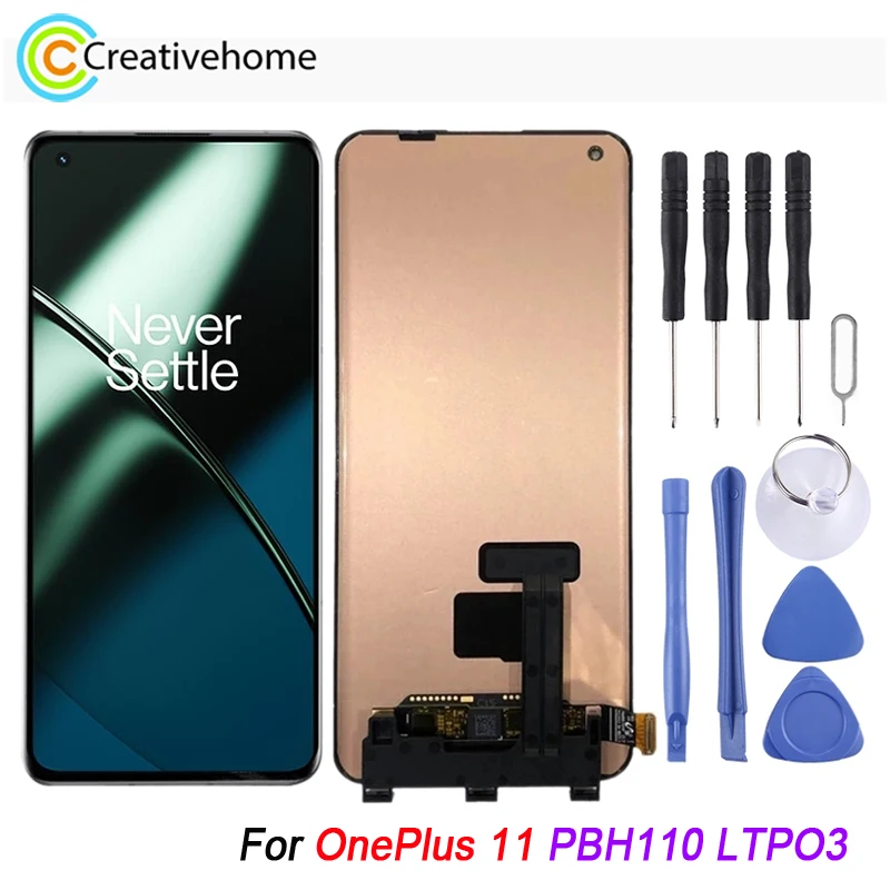 

Fluid AMOLED LCD Screen For OnePlus 11 PBH110 LTPO3 Touch Screen Display with Digitizer Full Assembly Repair Replacement