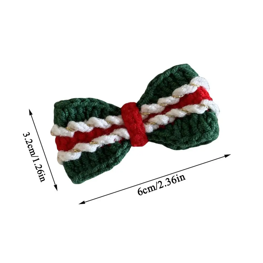 عيد الميلاد محبوك مقاطع الشعر اليدوية الكروشيه دبابيس الشعر شجرة عيد الميلاد BB مقاطع للمرأة الفتيات منقار البط كليب المشابك مجوهرات #6