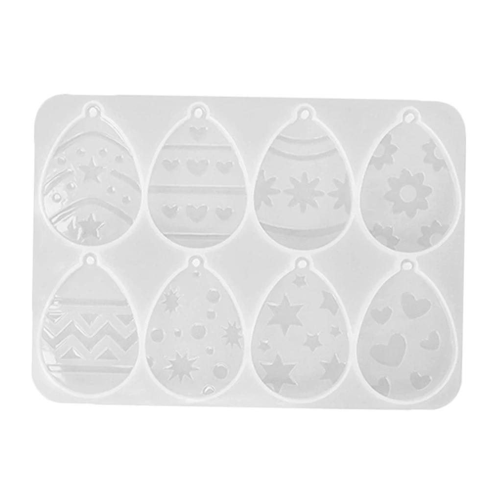 

Rings Easter Egg Pendant Mold DIY Craft Charm Silicone Earring Molds Toddler Cube