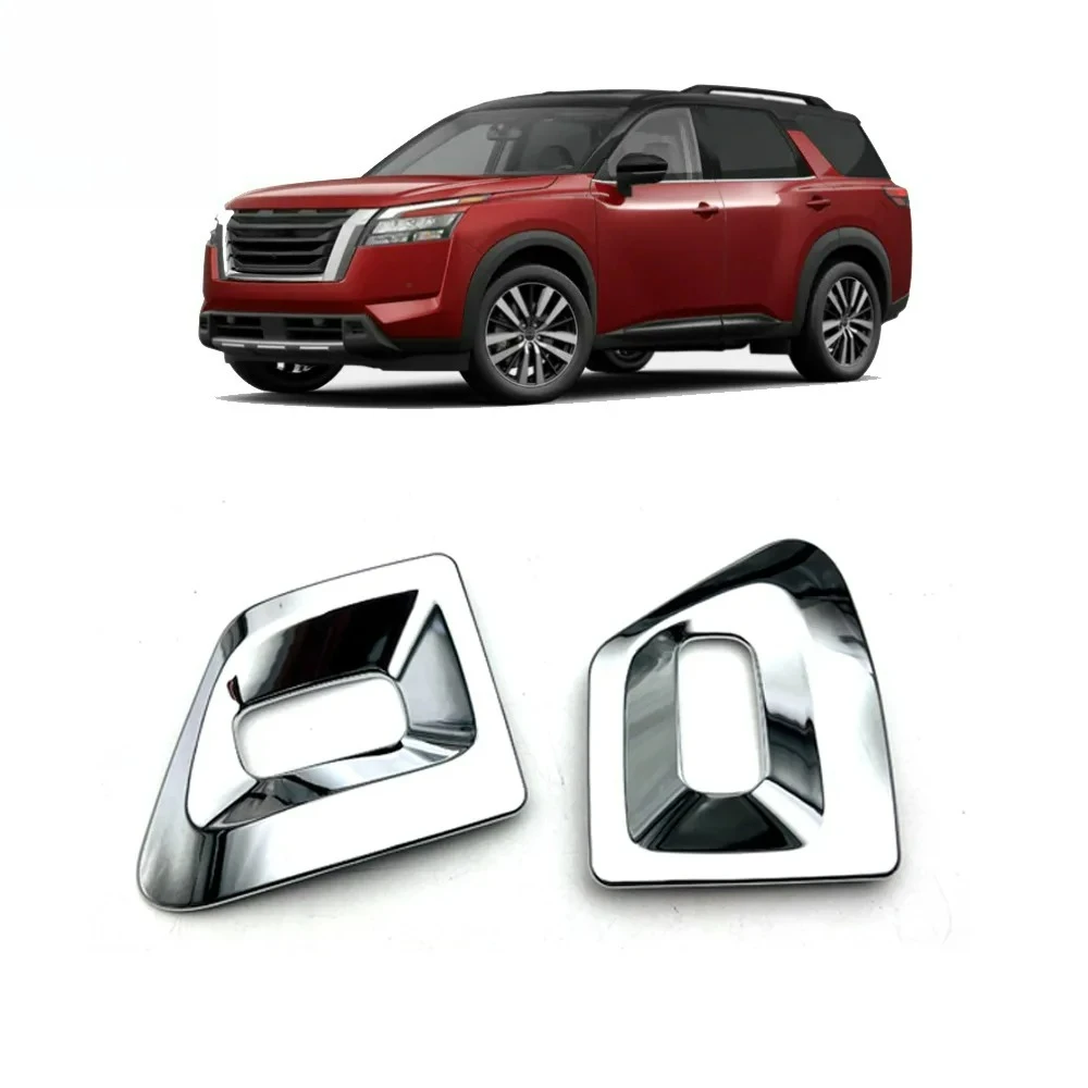 For Nissan Pathfinder R53 2022 2023 ABS Chrome Front Bumper Fog Light Lamp Frame Cover Foglight Trims Car Styling Accessories view 4