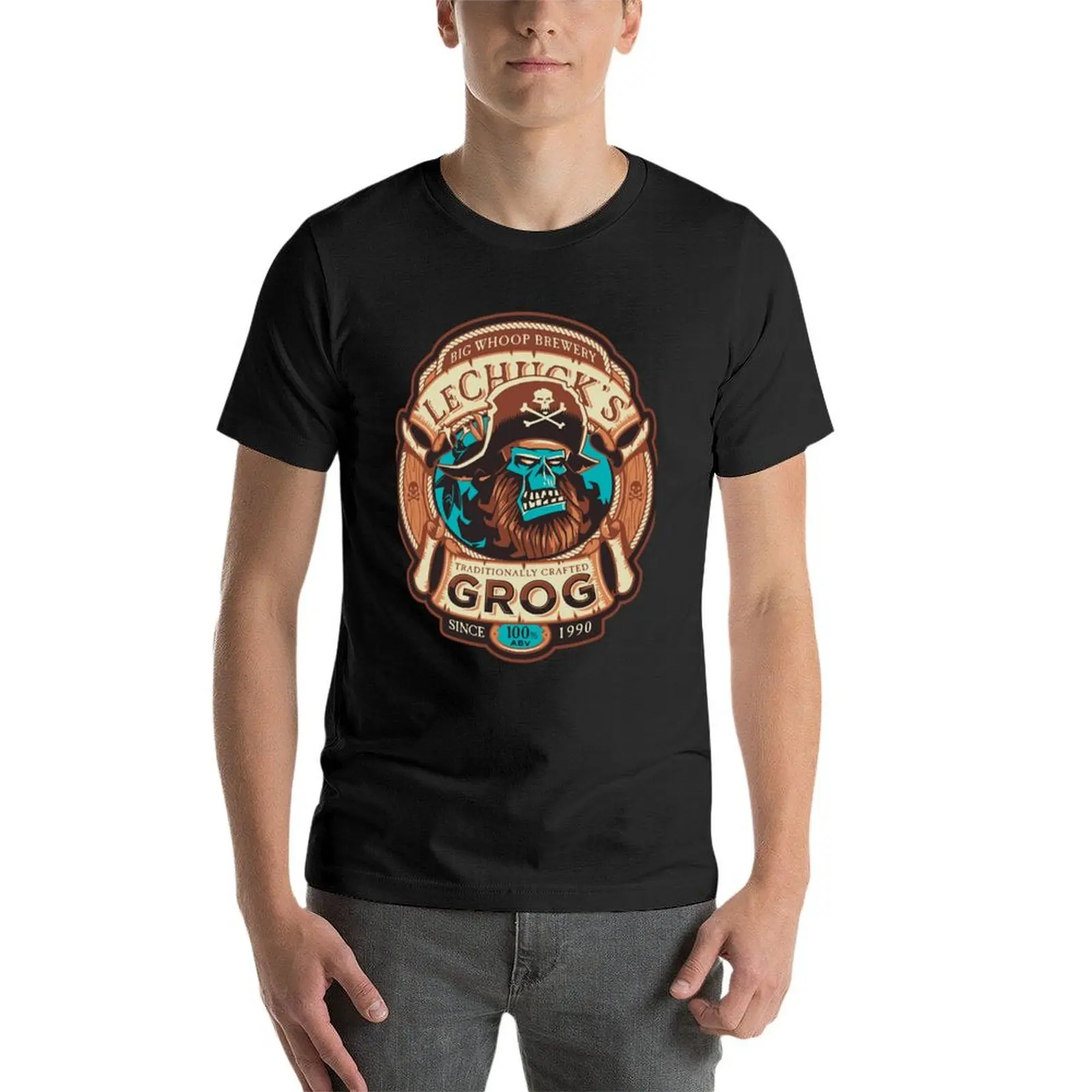 Ghost Pirate Grog T-shirt blanks graphics kawaii clothes anime mens t shirt