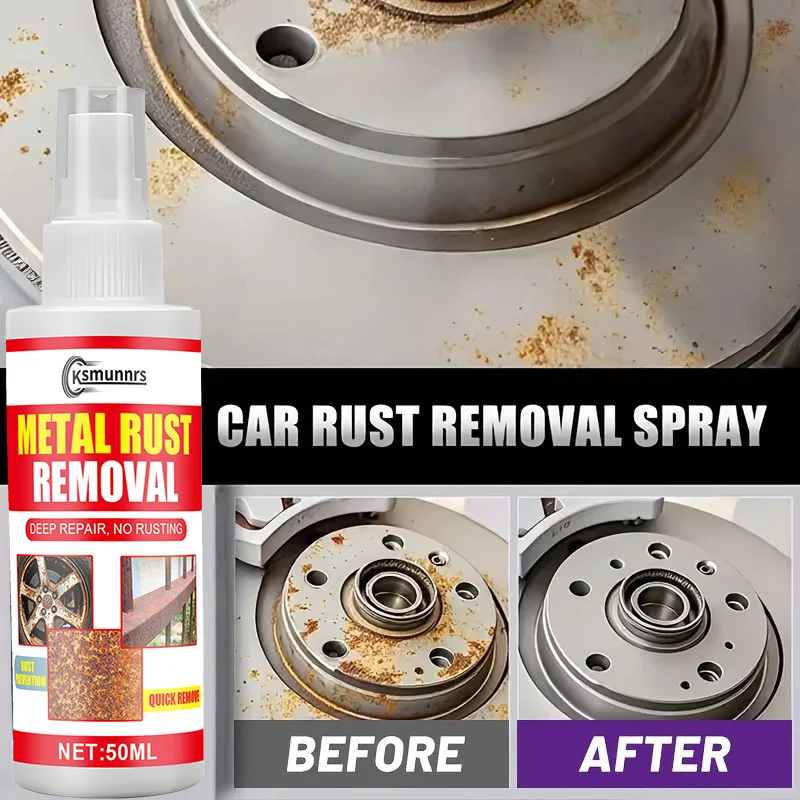 Metal Rust Removal Spray — Fast-Penetrating Formula, Nozzle Design, Effectively Removes Rust and Oxidation Stains from Metal Sur