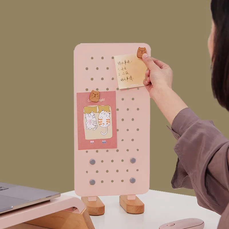 

Big foot storage rack, stationery storage magnetic display rack, workstation message board desktop vertical hole board
