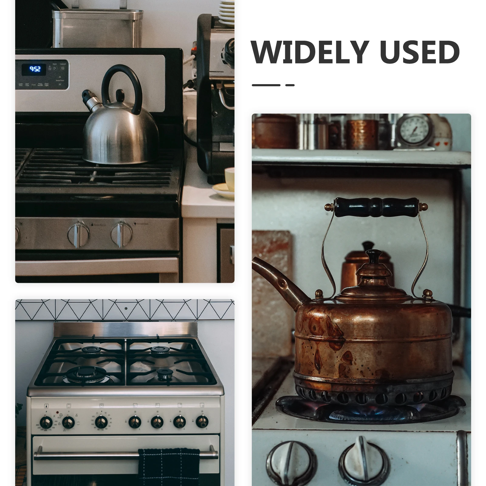 

4Pcs Stove Ring Reducer Gas Burner Grates Stand Stable Surface for Small Pots Kettles Longlasting Stove Ring