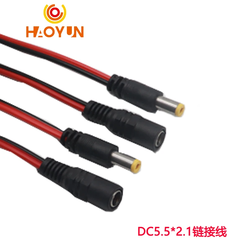 【10PCS】12V Dc Connectors Male Female Jack Cable Wire Line Adapter Plug Power Supply 5.5 x 2.1mm