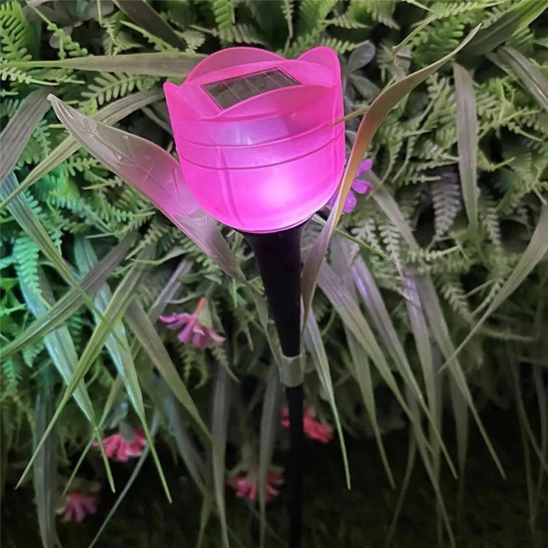 【Flash Sale】10 STKS Outdoor Led Solar Light Tulp Bloem Lamp Waterdicht Tuin Staak Gazon Verlichting Decor Voor Yard Outdoor Party December