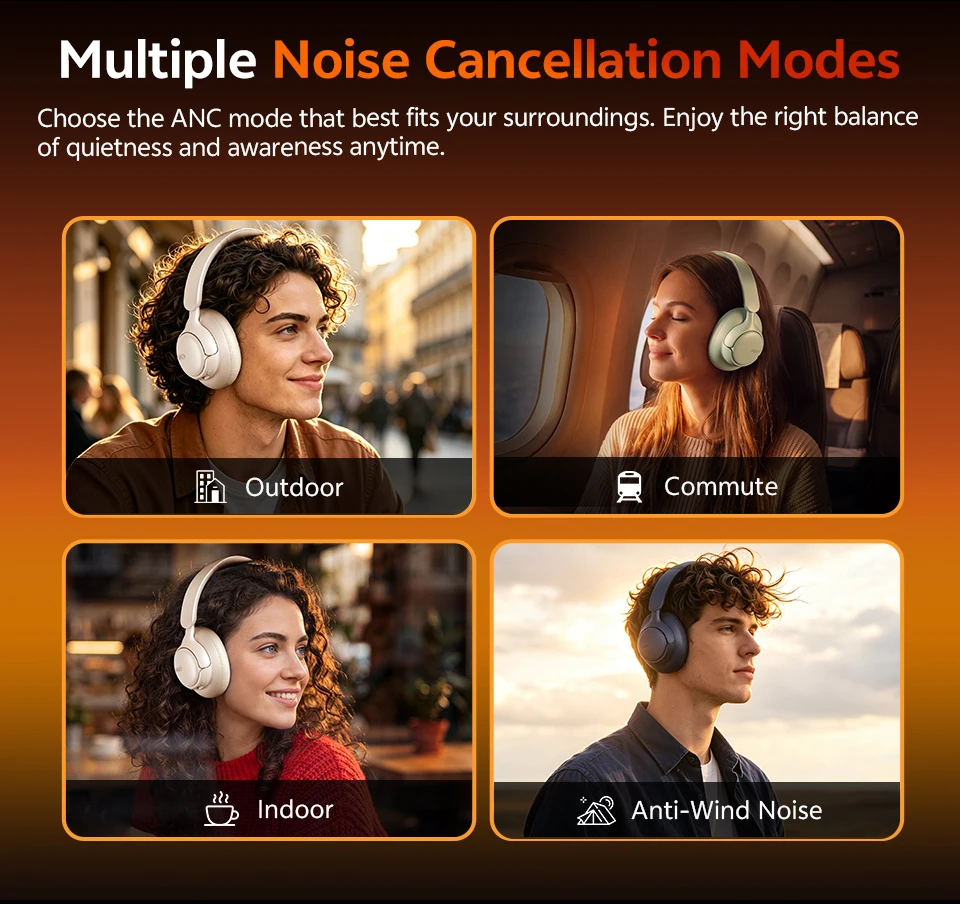 QCY H6Neo Kabellose Kopfhörer 52dB Adaptive Hybrid ANC Bass-Boost-Headsets Hi-Res LDAC Bluetooth 6.0 Spatial Audio Kopfhörer 96H – Detail 13