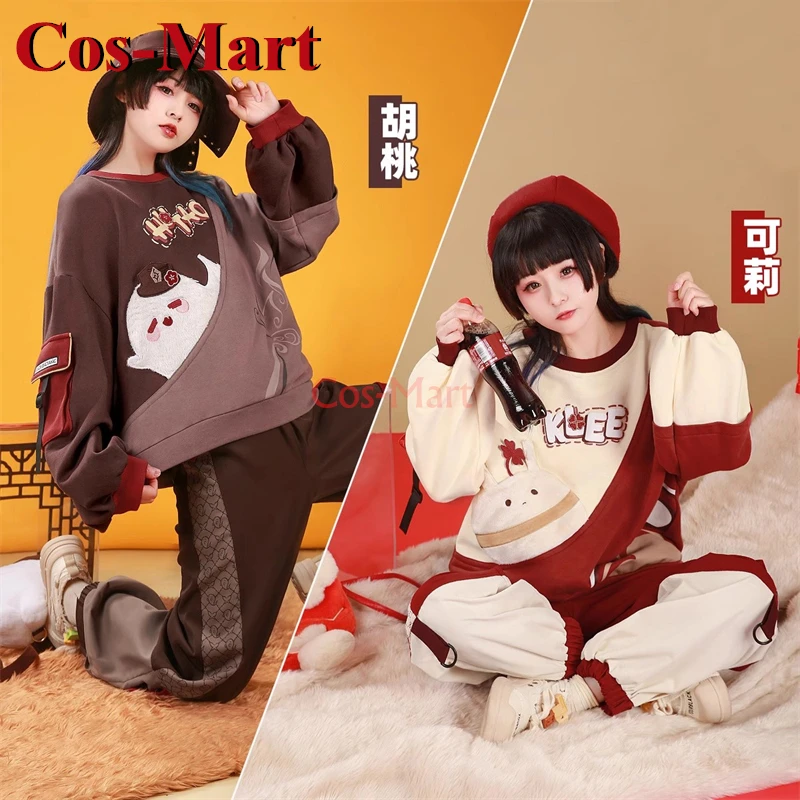 Cos-Mart Hot Game Genshin Impact Klee/Hu Tao Cosplay Costume Observe Secretly Sweet Lovely Nifty Casual Everyday Wear Outfit S-L