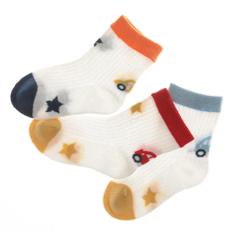 3Pair/lot New Baby Children's Socks Summer Thin Cartoon Boys and Girls' Baby Socks