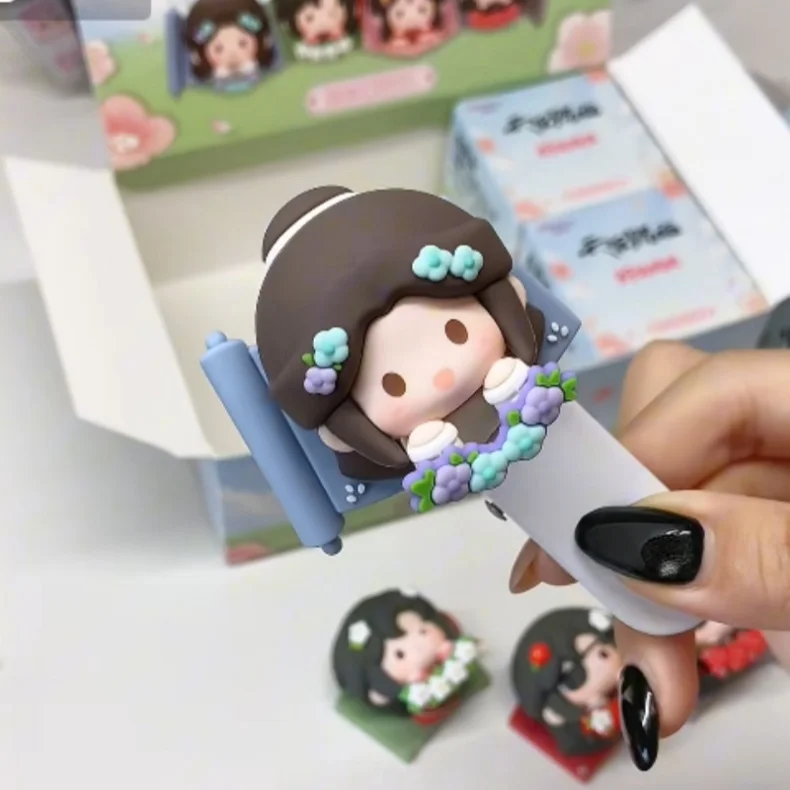 Echte Heaven Official's Blessing TGCF Lucky Fluff Blind Box Kühlschrankmagnet Anime Figur Schreibtischdekoration Sammlerstück Geschenk Spielzeug – Detail 4