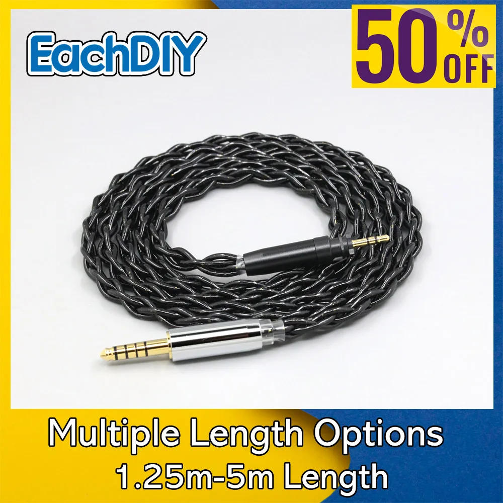 

99% Pure Silver Palladium Graphene Floating Gold Cable For Shure SRH440A SRH840A Headphone LN008771