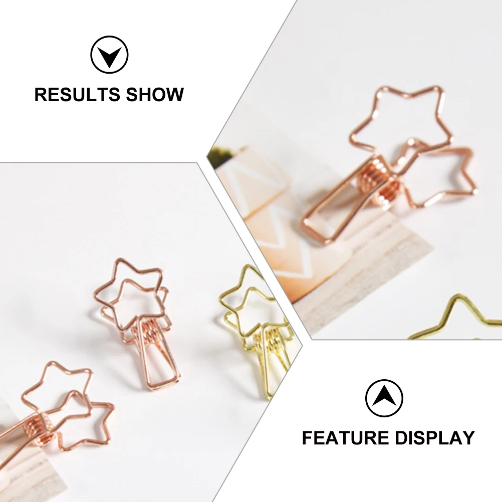 

16pcs Photo Clips Metal Receipt Organizer Lightweight Office School Supplies Storage Solution File Clamps