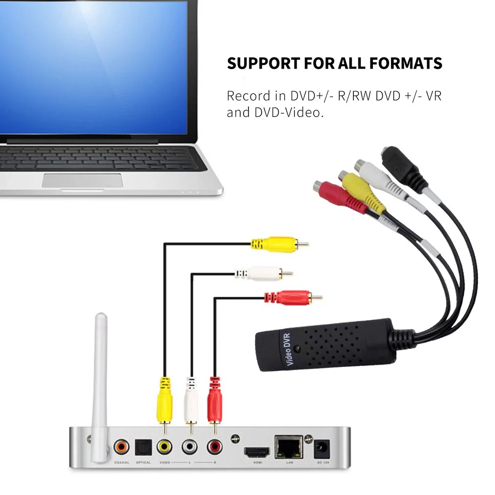 USB 2.0 Video Capture Card Audio Video TV DVD VHS DVR Capture Card USB Video Capture Device Support Win10 image 2